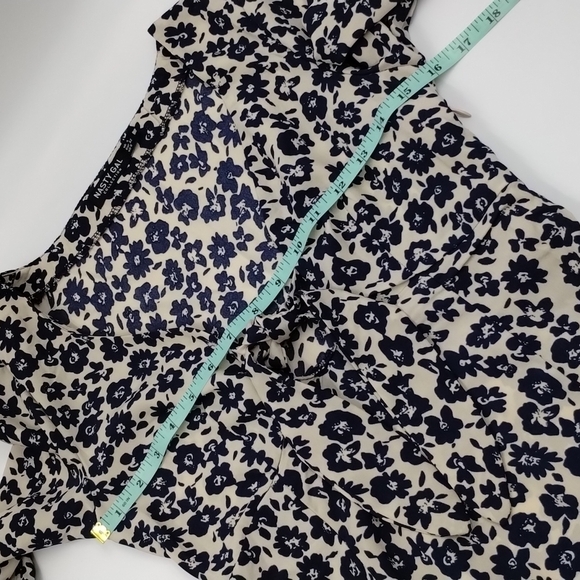 Nasty Gal Collection Floral Long Maxi Dress Long Sleeve Size 0 Navy/Cream - Picture 6 of 10
